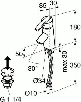 Смеситель для раковины Gustavsberg Skandic 41215041