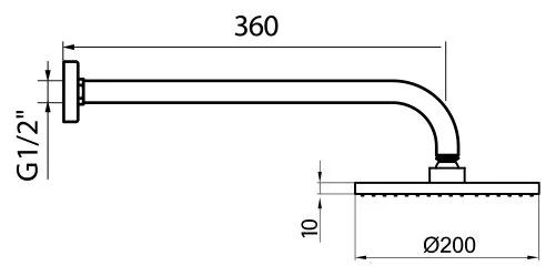 Душ верхний Webert Comfort AC0013015 Metal хром