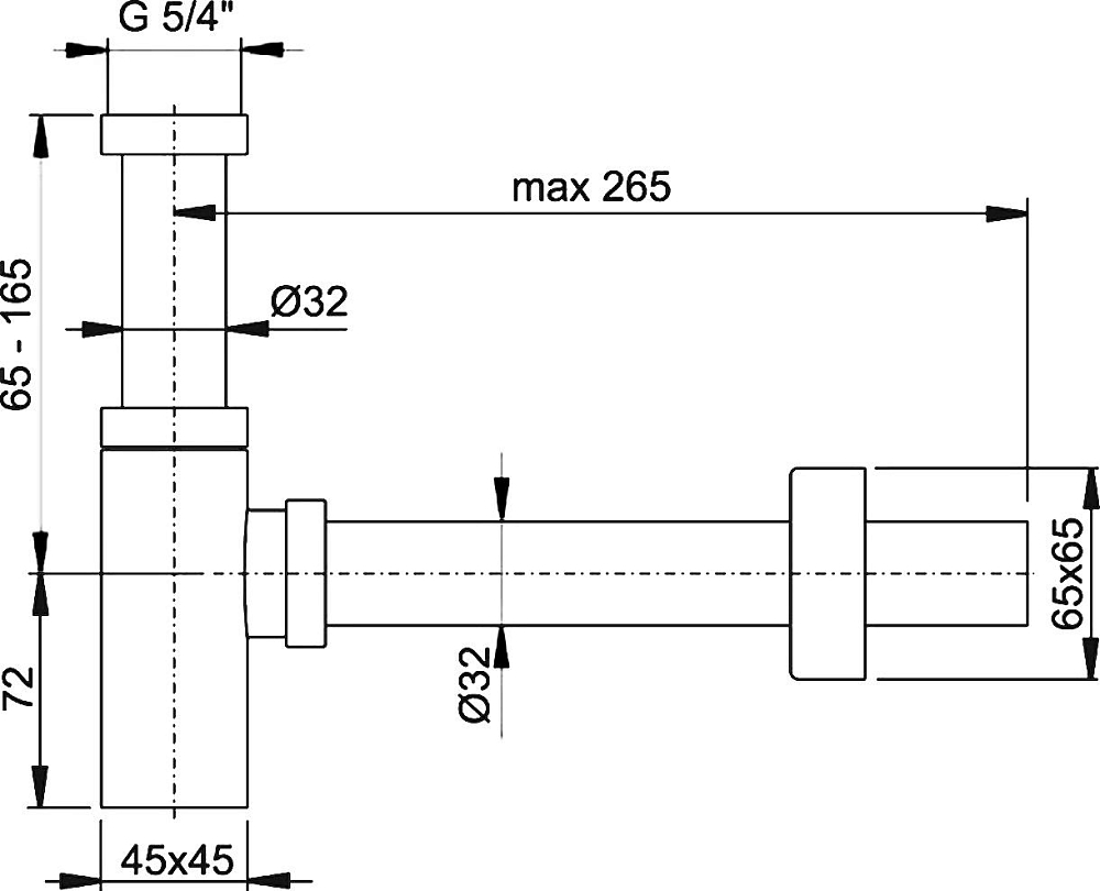 Сифон для раковины AlcaPlast A401