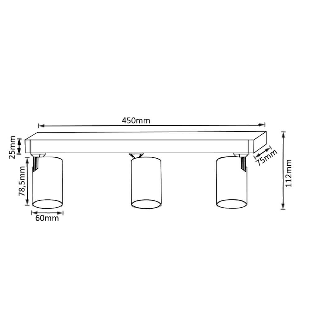 Спот Crystal Lux CLT 017CW3 L450 WH