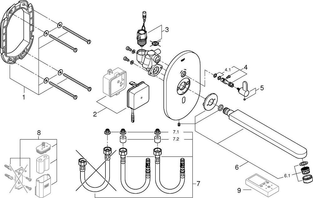 Смеситель для раковины Grohe Eurosmart CE 36376000