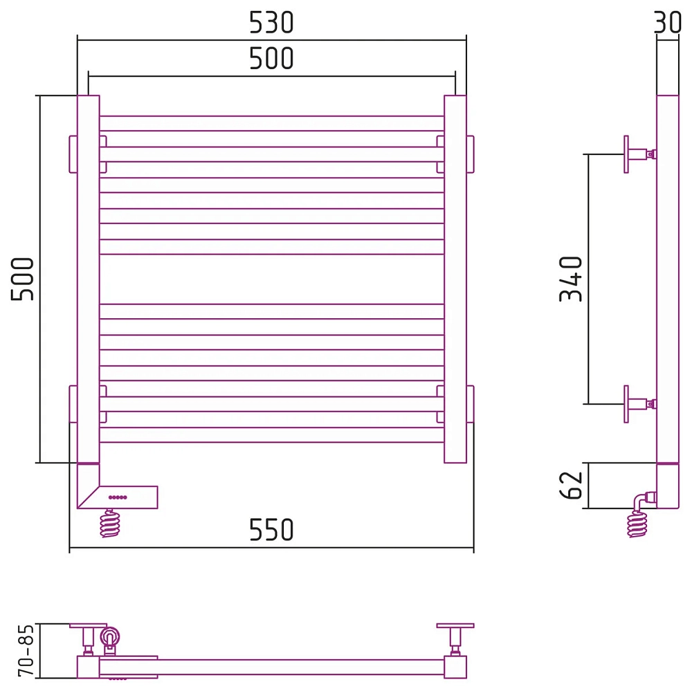 Зеркало De Aqua Сильвер 80 SIL 404 080 S серебро