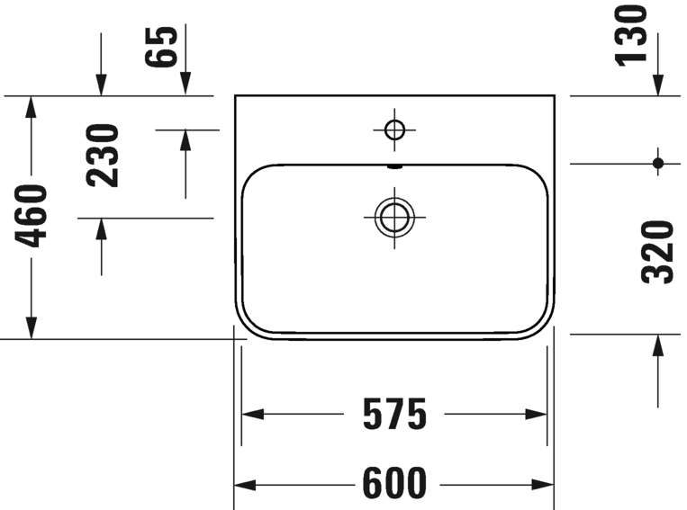 Раковина Duravit Happy D.2 Plus 2360600000 белая