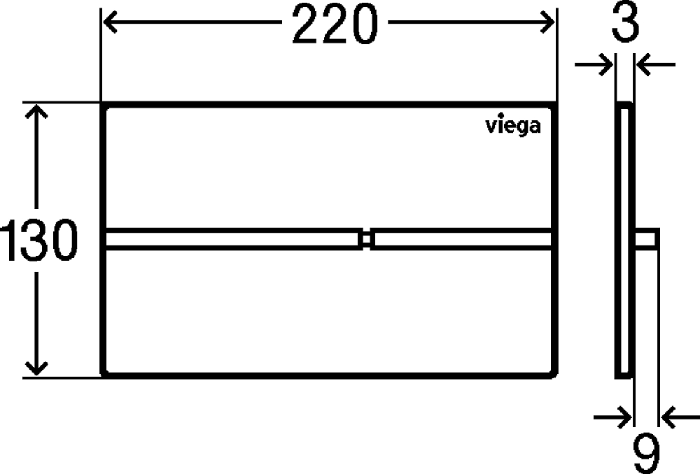 Кнопка смыва Viega Visign for More 204 773649 хром