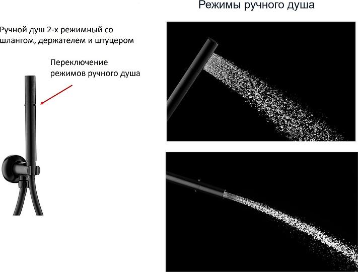 Душевая система Cezares ECO-DSET-NOP, черный матовый