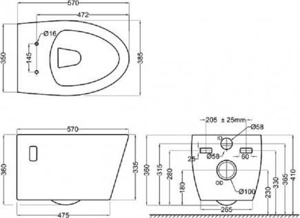 Подвесной унитаз Jaquar Vignette VGS-WHT-81951 с крышкой-сиденьем микролифт