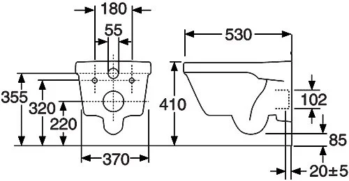 Инсталляция Geberit с безободковым унитазом Gustavsberg Hygienic Flush 5G84HR01, сиденье микролифт, комплект 196415