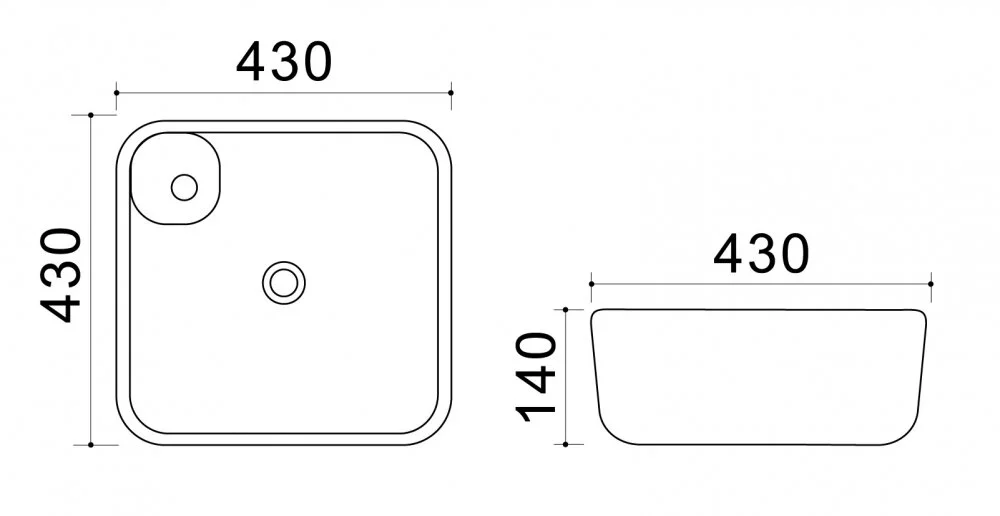 Раковина накладная Azario AZ41267 белый