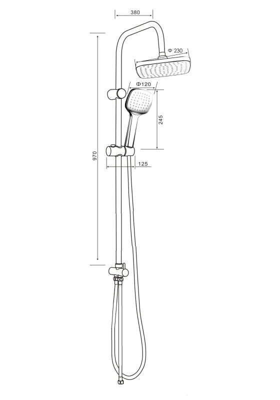 Душевой гарнитур Orange O-Shower OW04w белый