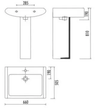 Раковина Creavit Slim SM065.00000 белый