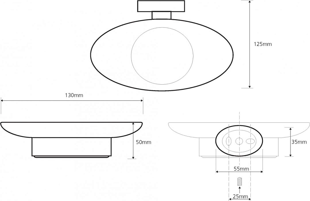 Мыльница для ванной Bemeta Oval 118408021 хром