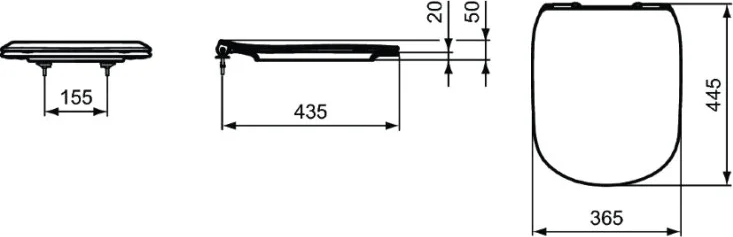 Комплект инсталляция с подвесным унитазом Ideal Standard Tesi T3868V3 с сиденьем микролифт