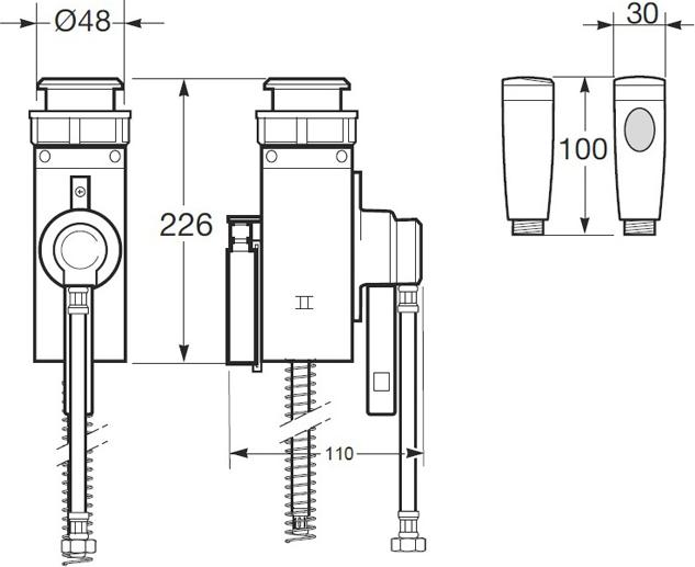 Гигиенический душ со шлангом Armani / Roca Island 7.5A67.7.6C0.0, хром