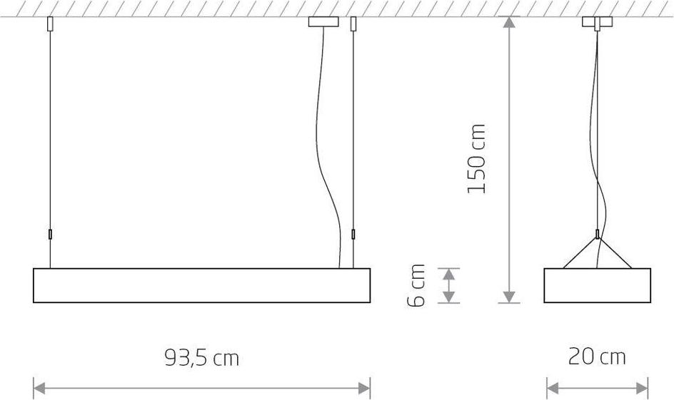 Подвесной светильник Nowodvorski Soft Led 90x20 7532