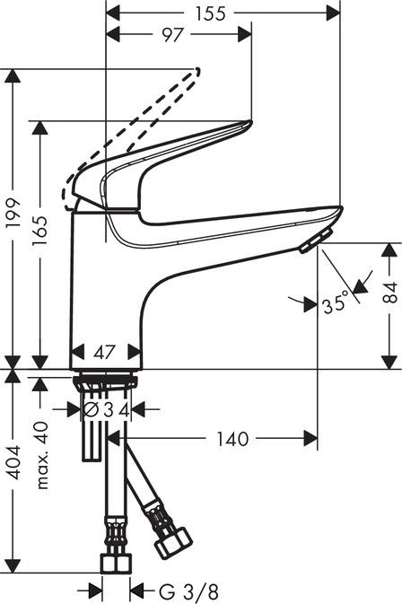 Смеситель на край ванны Hansgrohe Novus 71322000, хром