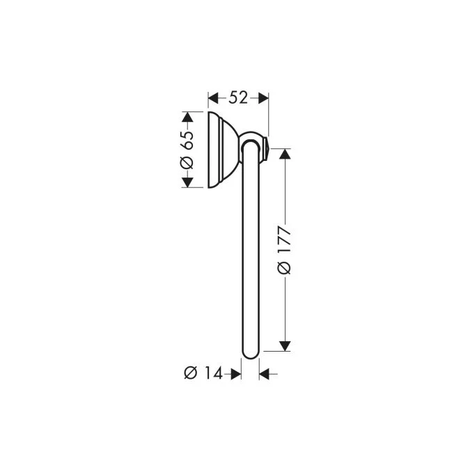 Полотенцедержатель Axor Carlton 41421090 золото;хром