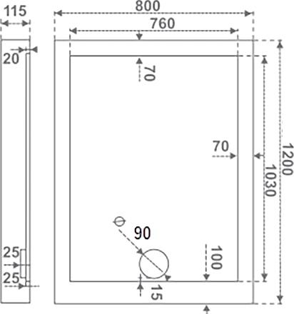 Поддон для душа Good Door Олимпик 120x80