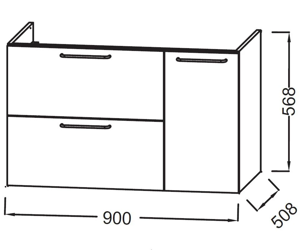 Тумба под раковину Jacob Delafon Odeon Rive Gauche EB2543-RX-F26 фиолетовый