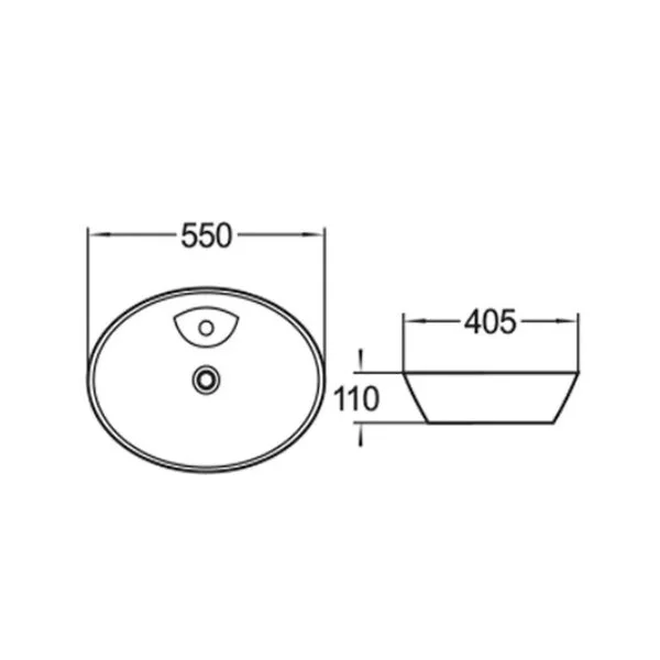 Раковина накладная Comforty 4144034 белый