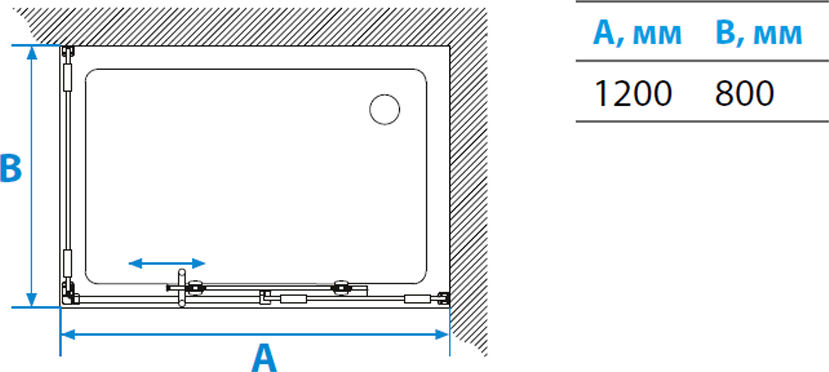 Душевой уголок Aquaton Ritsa 120x80 см 1AX002SSXX000, правый