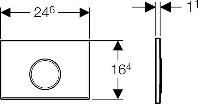 Кнопка смыва Geberit Sigma 10 115.758.KL.1, белый/хром