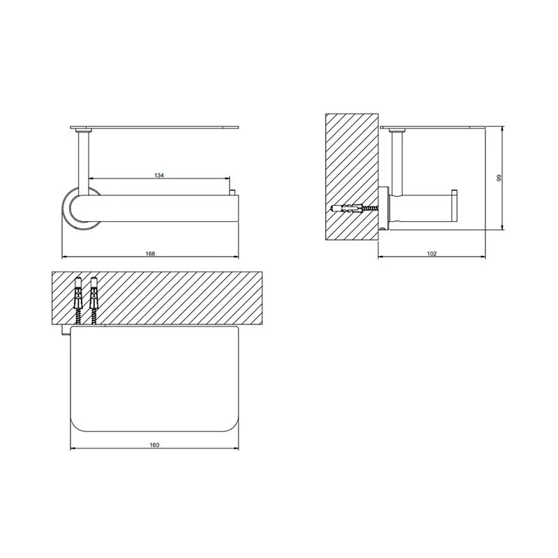 Держатель туалетной бумаги Gessi Emporio 38855/299 черный