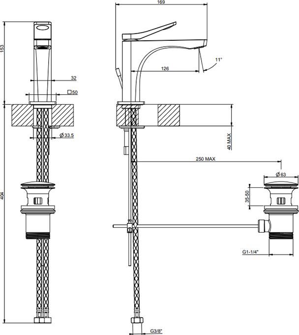 Смеситель для раковины Gessi Rilievo 59001#279, белый матовый