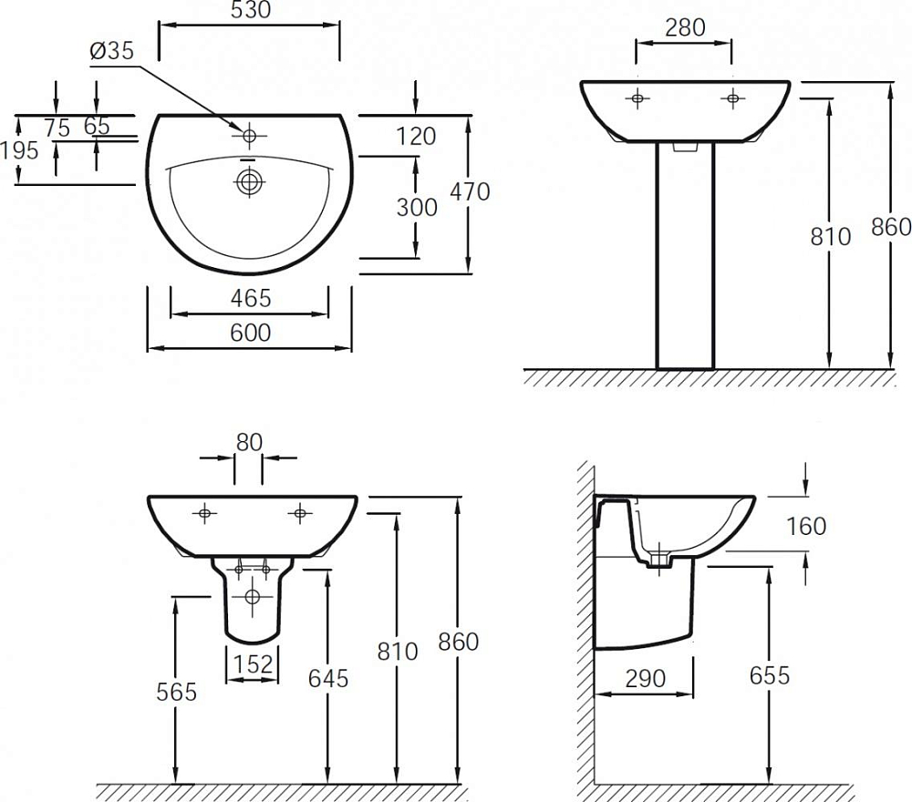 Раковина Jacob Delafon Patio E4159-00