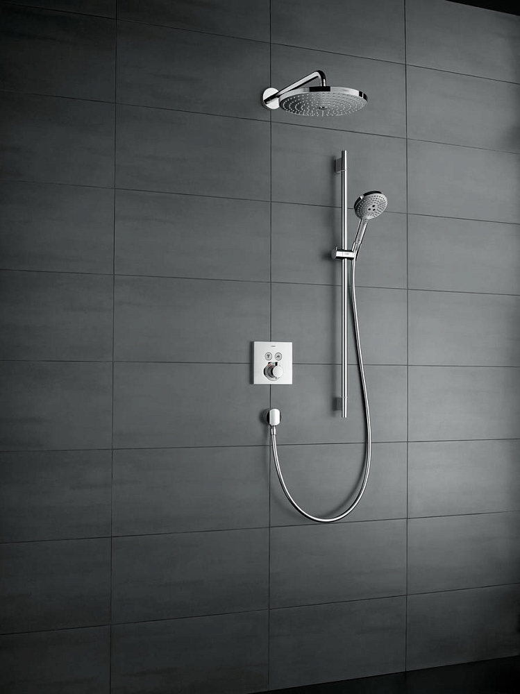 Термостат для душа Hansgrohe ShowerSelect 15763670, чёрный матовый