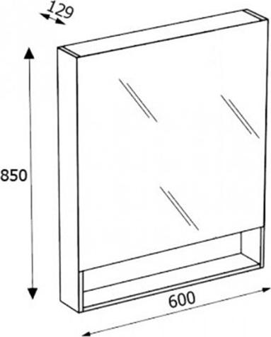Зеркало-шкаф 60 см Roca Gap ZRU9302844 тиковое дерево