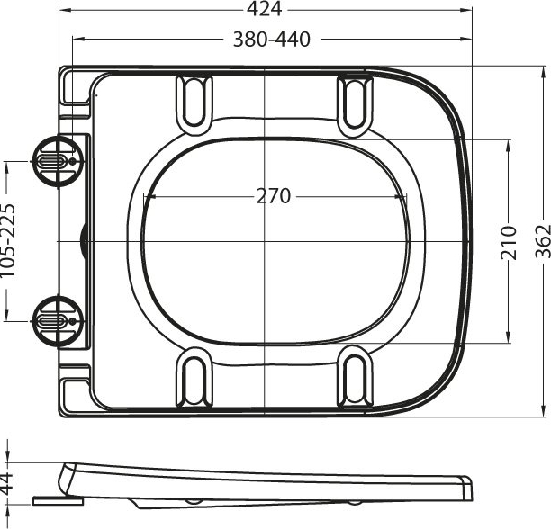 Крышка-сиденье BelBagno Alpina BB309SC с микролифтом