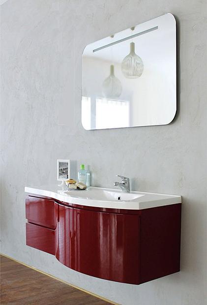 Тумба для комплекта BelBagno PROSPERO-1200-3C-SO-RB-RIGHT rosso brilliante