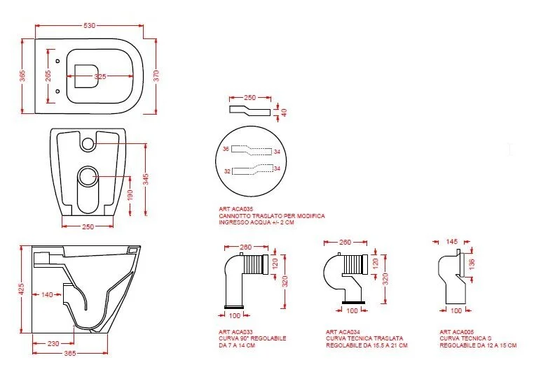 Приставной унитаз ArtCeram Faster FSV005 05 00, цвет белый матовый