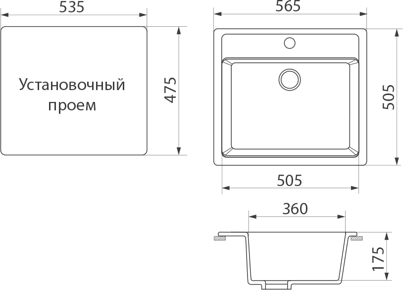 Мойка кухонная Domaci Бьелла DMC-06 серая