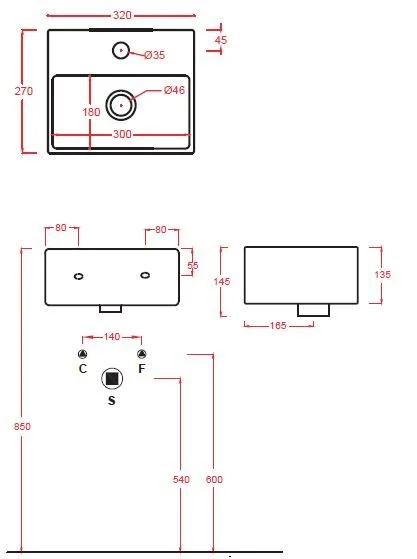 Раковина накладная ArtCeram Quadro QUL006 01 00 белый