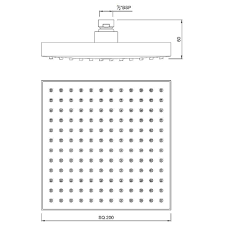 Верхний душ Jaquar Maze 200 мм OHS-CHR-35497 хром