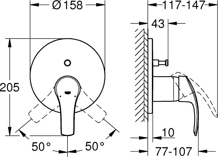 Смеситель для ванны Grohe Eurosmart New 24043002