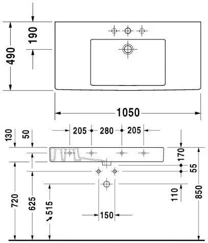 Раковина Duravit Vero 329100000 белый