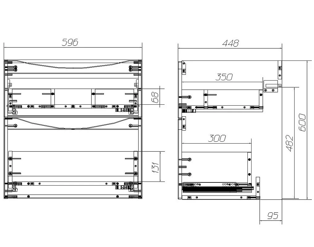 Тумба под раковину BelBagno Marino MARINO-H60-600-2C-SO-RN-P коричневый