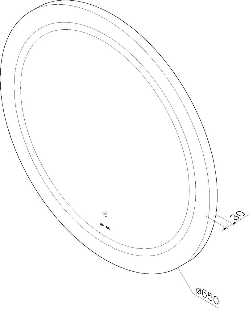 Зеркало AM.PM X-Joy 65 M85AMOX0651WG с сенсорным выключателем