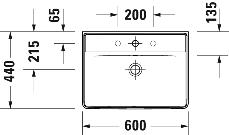 Раковина 60 см Duravit D-Neo 2366600000, белый