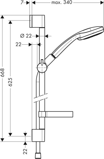 Душевой гарнитур Hansgrohe Croma 27777000