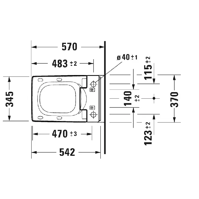 Унитаз Duravit Viu 2511590000 37 x 57 см подвесной, безободковый, с креплением Durafix, белый