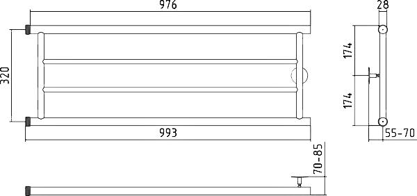 Полотенцесушитель водяной Стилье Минор 32x100 П