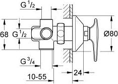 Переключатель потоков Grohe 29704000 на 5 потоков