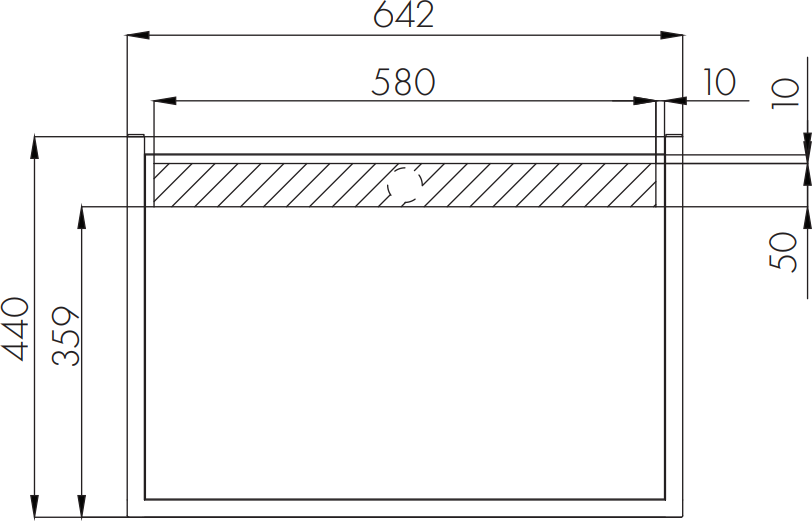 Столешница Aquaton Лофт Фабрик 60 1A242903LTDY0, дуб кантри