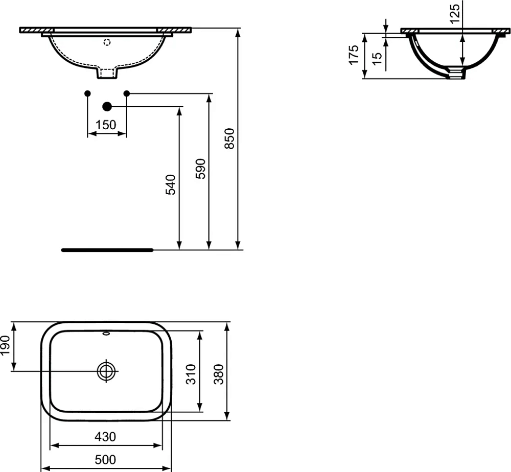 Раковина Ideal Standard Connect E505801 белый