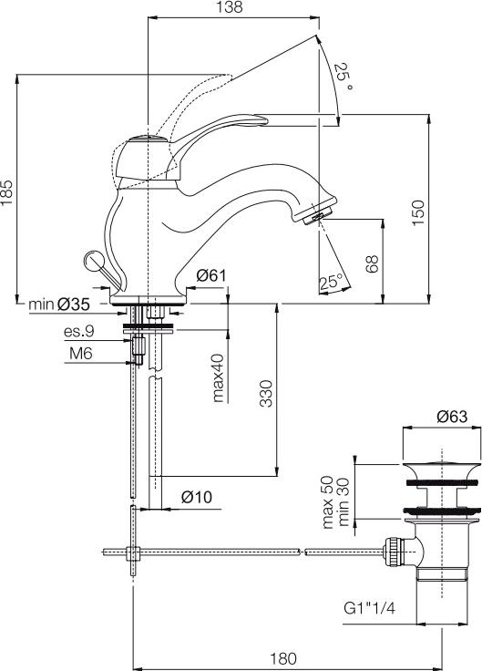 Смеситель Fima Carlo Frattini Lamp F3301CR для раковины