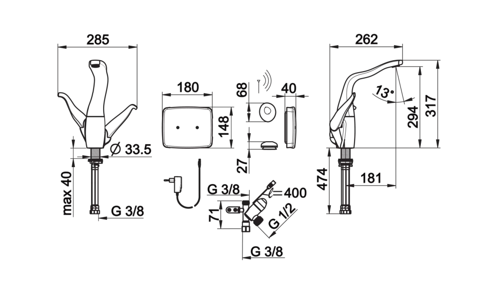 Смеситель для кухни Oras Alessi 8225F хром