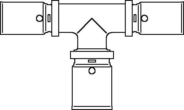 Тройник Oventrop Cofit P 26x32x26